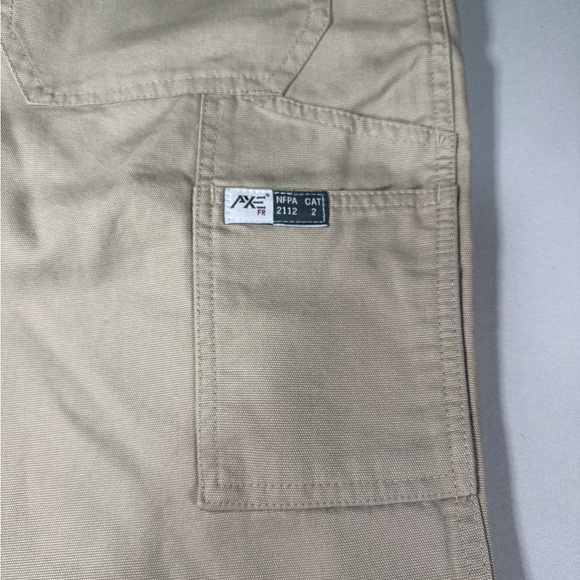 AXE FR 38x30 Flame Resistant Work Pants CAT2 NFPA2112 NWT Khaki - Picture 3 of 14